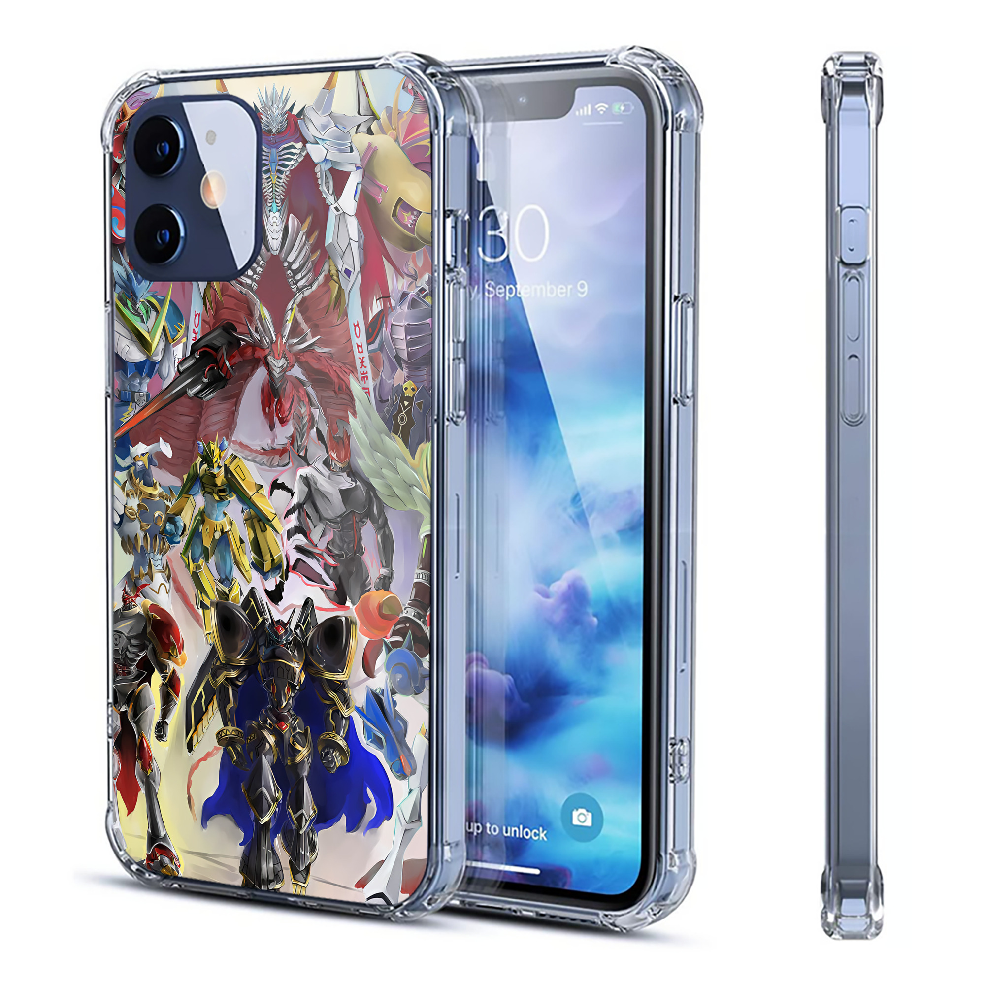 （画像用） Digimon デジタルモンスター/デジモン 【iPhone 12シリーズ対応】透明スマホケース（クリアソフトケース）